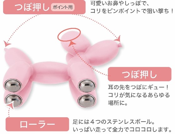 ローラーとつぼ押しを搭載