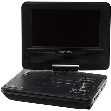 グリーンハウス「7型 ポータブルDVDプレーヤー」