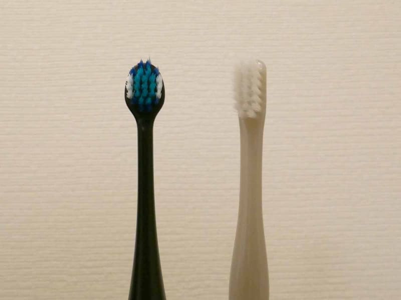 ドルツ(左)の方がヘッドが薄く、ネックも細い。コンパクトさが磨きやすさにつながっている