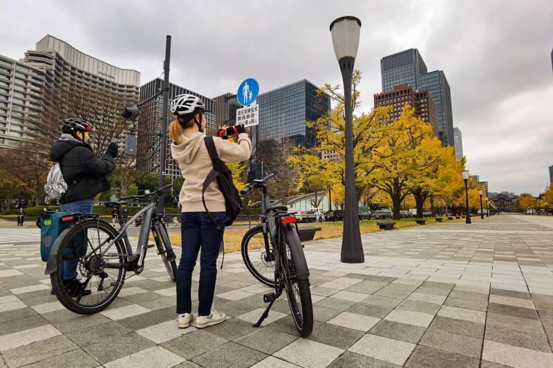 東京駅といちょうにて。SNS映えしそうなところはすぐに撮影