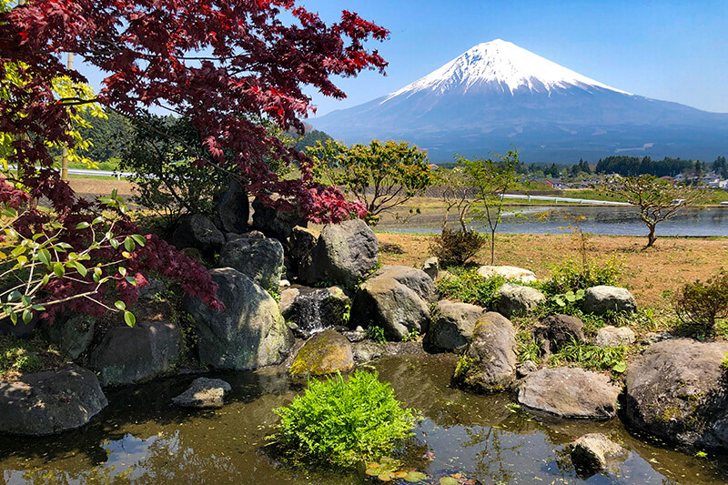 富士山麓の景色を満喫できる