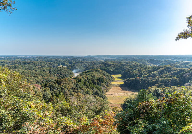 「アップダウンしながらコース」で訪れる長生き展望台。天気が良ければ九十九里浜を一望できる