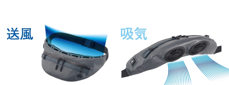 本体上部の全面から送風する仕組み