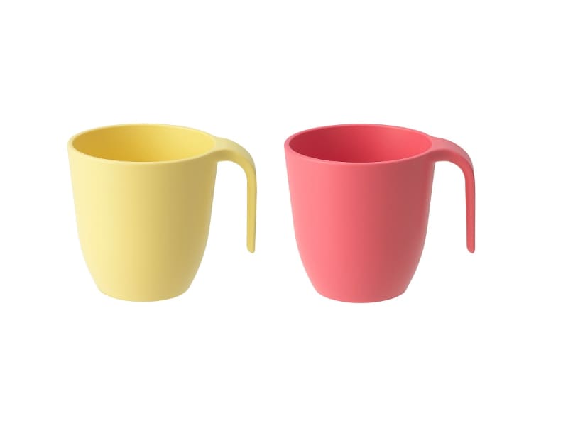 コップ25cl ライトレッド/イエロー 2ピースAP