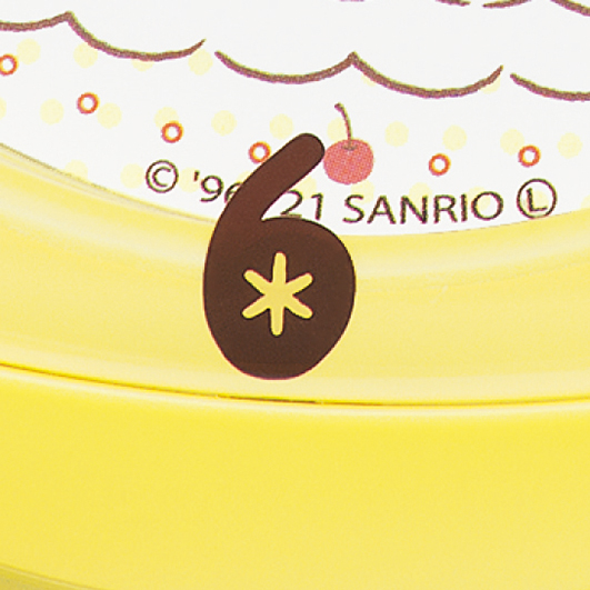 「6」はポムポムプリンの「おしり」モチーフ