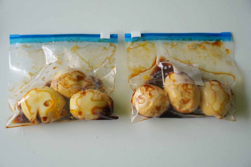 同じように味付けした卵
