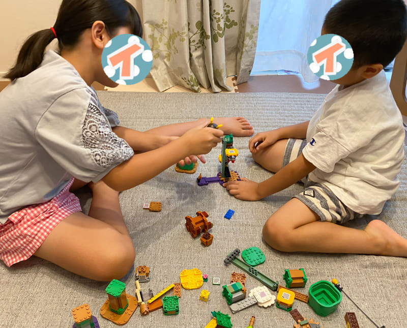 ふたりで仲良く遊んでいる姿は平和そのもの