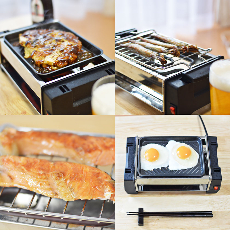 焼き網も付属し、さまざま料理を卓上で楽しめる