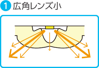 直下に光を届ける広角レンズ小