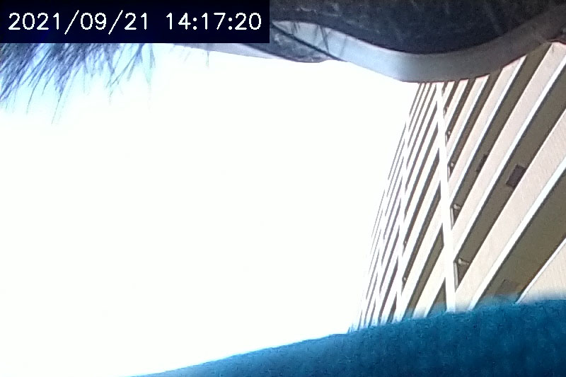 なお、動画にも静止画にも画像左上にタイムスタンプが入りますが、その部分をドットバイドットで見ると問題なく情報が見えます