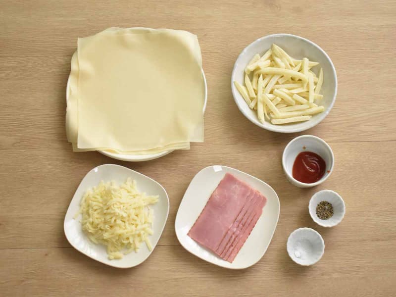 細切りの冷凍ポテトを使用します