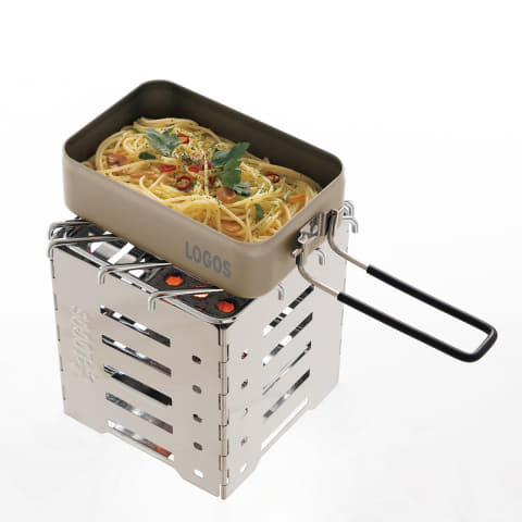 ロゴス、直火調理できて皿にもなる「メスキット」カラフル4色展開