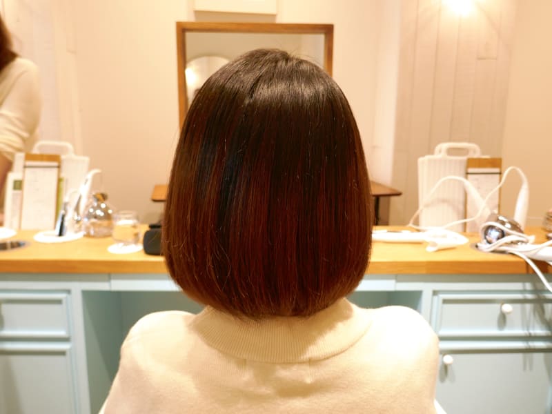 ブローしただけなのにしっかりまとまっている