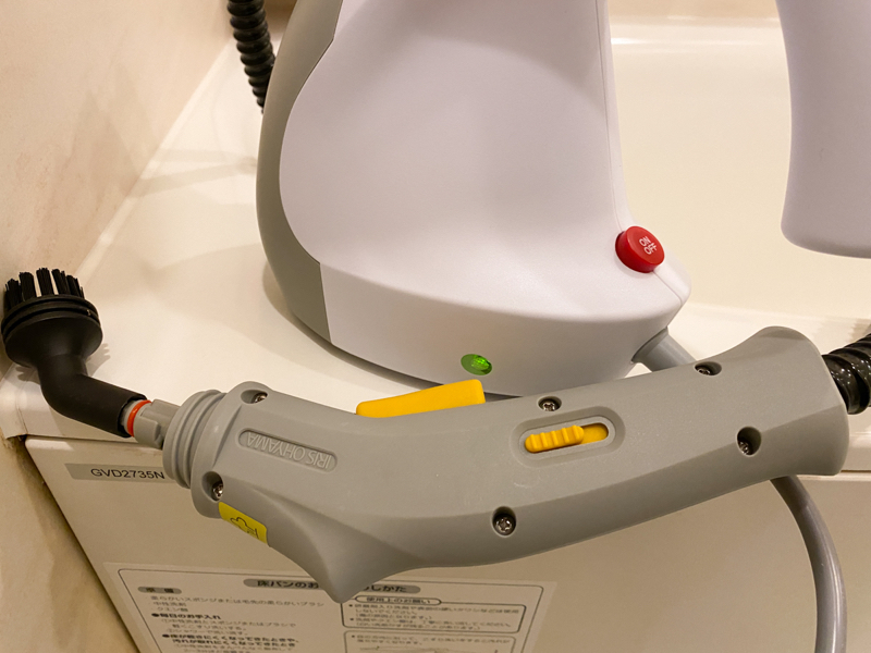 5分ほど待つと準備完了、緑色のランプになります