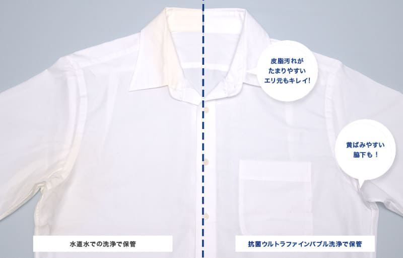 ウルトラファインバブルで黄ばみを予防