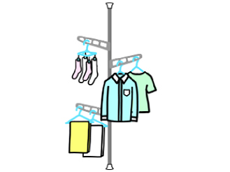 つっぱり物干し