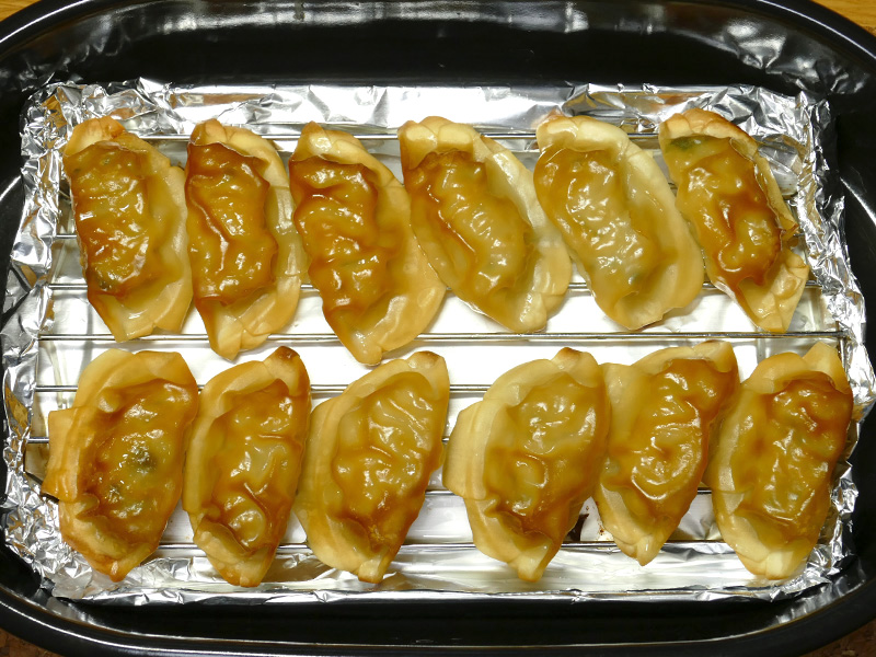 「強め:タイマー20分」で全体にきれいな飴色がついて仕上がった