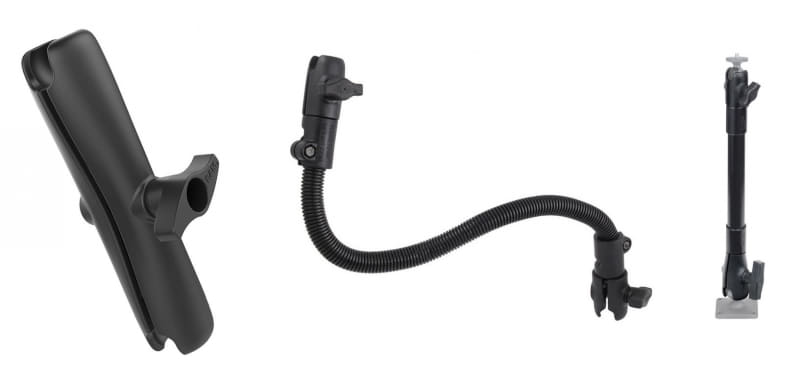 アームパーツのごく一部。フレキシブルタイプや棒状のガッチリしたタイプもあります