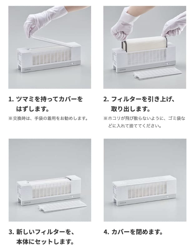 フィルターの交換方法