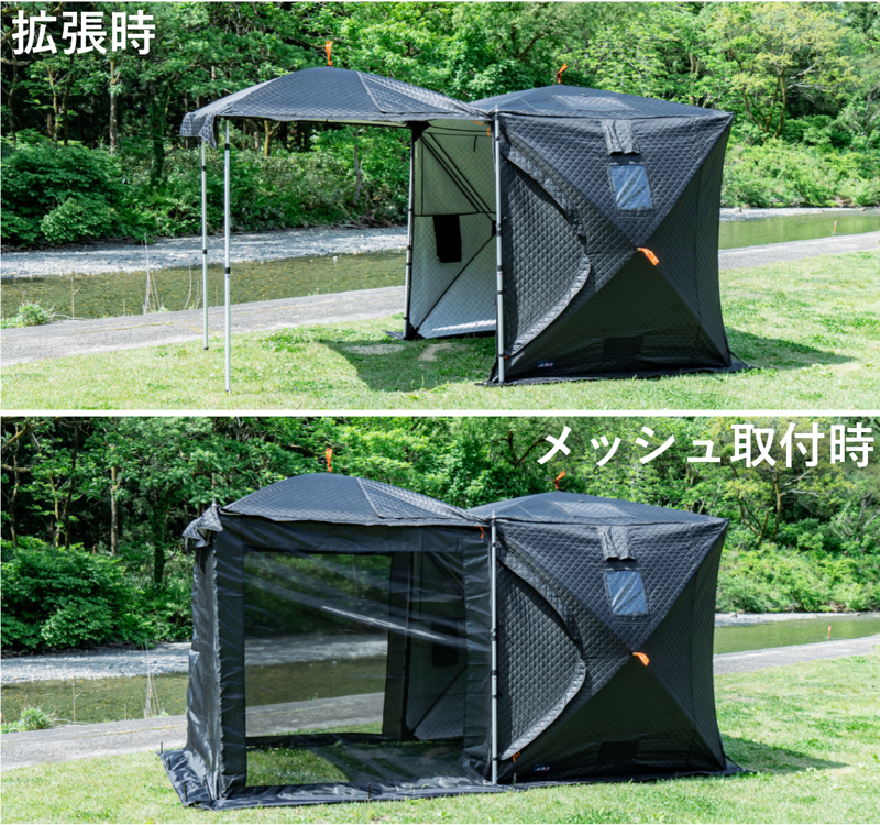 テントは通常のキャンプでも快適に使用できる