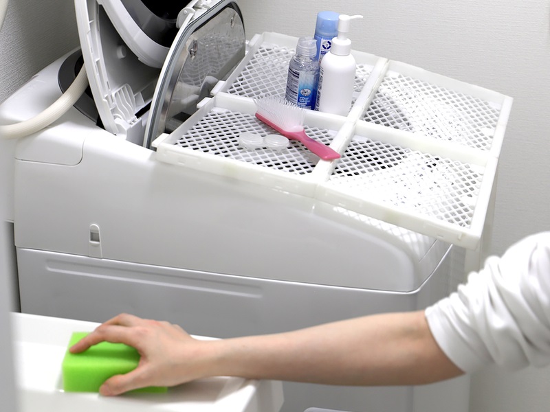 洗濯機の上を有効に活用できる