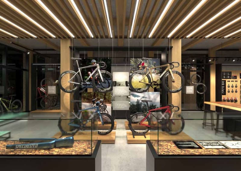 e-bikeやロードバイクなどの試乗・レンタルが可能。バイクパッキングのパッケージ貸し出しなども行なわる予定 &copy;スペシャライズド