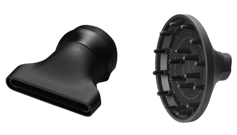 専用ノズル(左)とディフューザー(右)が付属