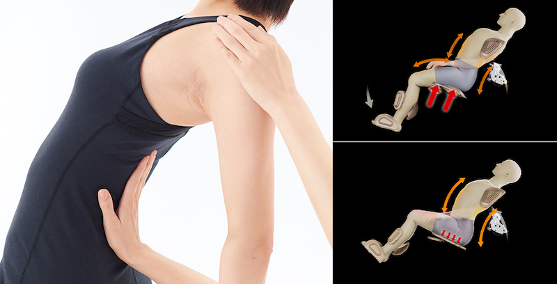 8種類のストレッチ動作により、全身の筋肉をのばす