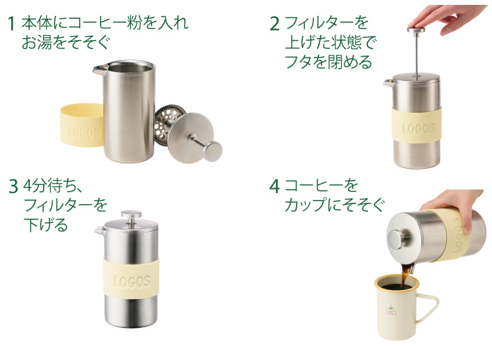 簡単にコーヒーを抽出できる