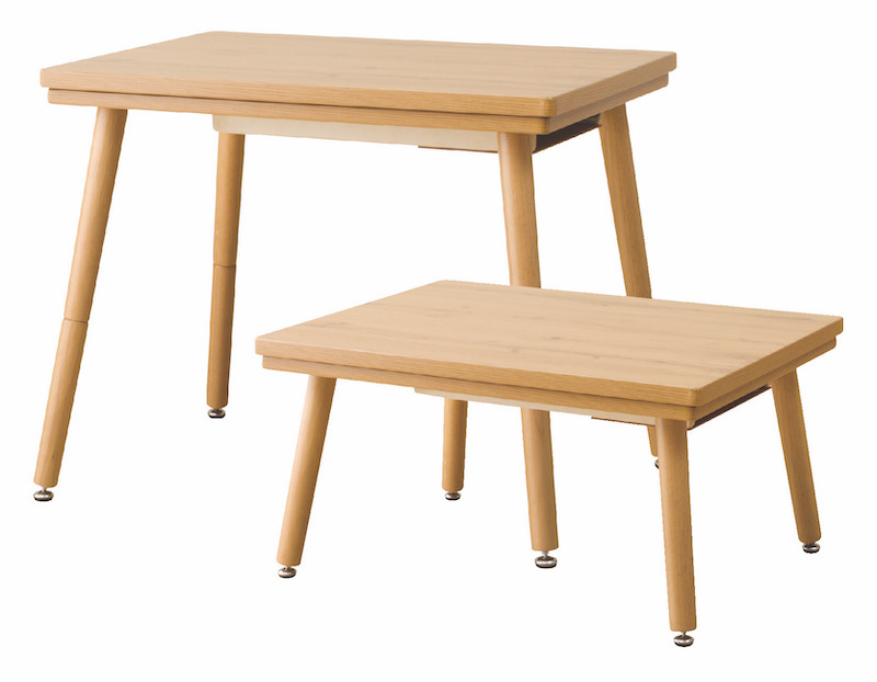 高さが変えられる「2WAYこたつ」