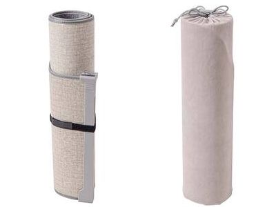 丸めた状態で持ち運べる