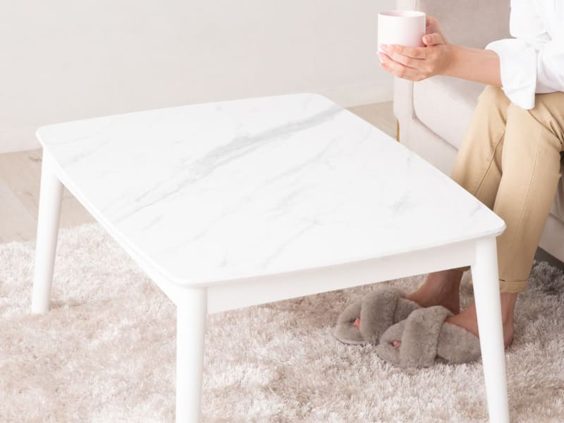 大理石調の「モスコ こたつテーブル」