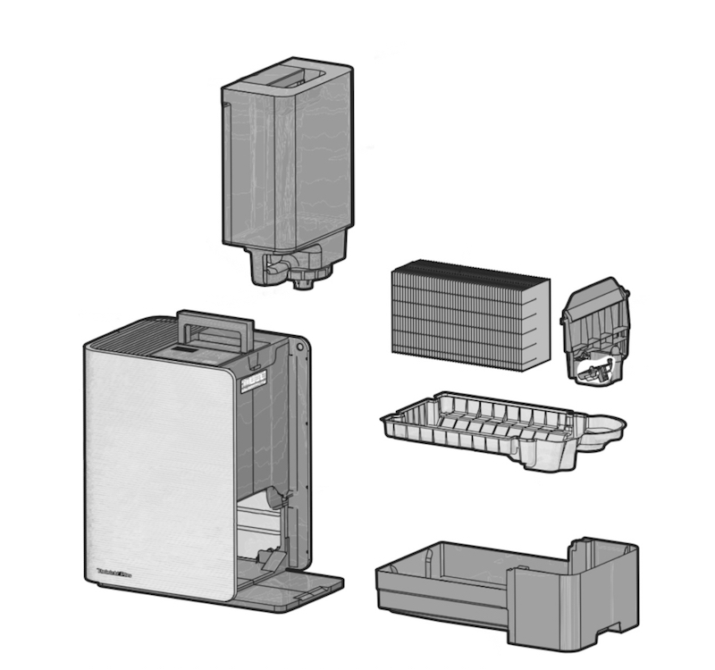 分解できる主なパーツ(同機の取り扱い説明書より)