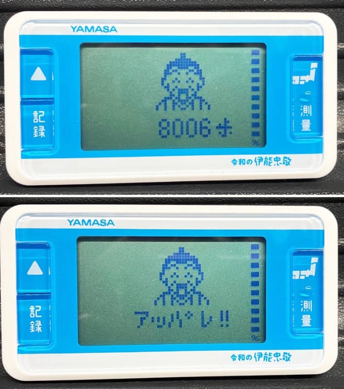 8,000歩を超えて「アッパレ!!」と褒めてくれた