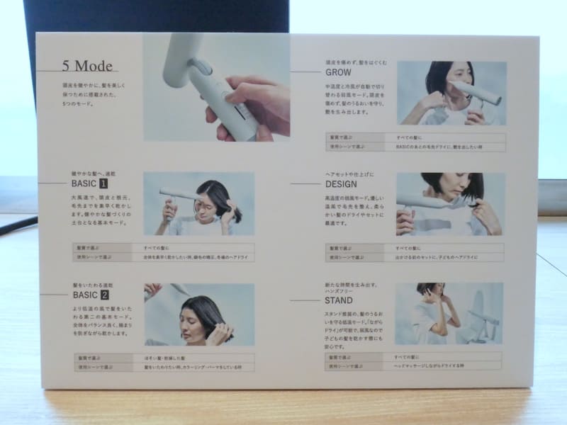 5つのモードを搭載