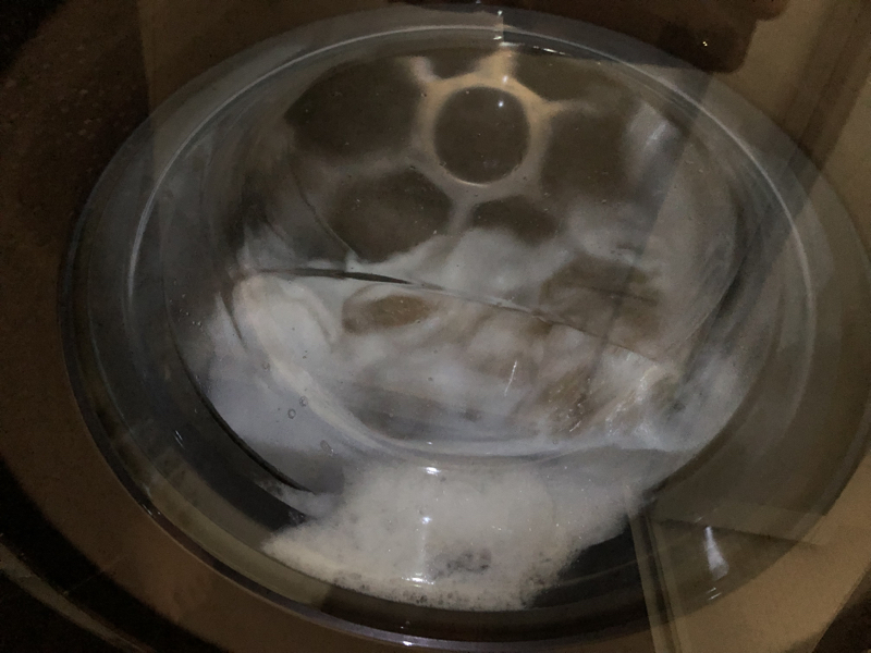 この泡の量! この中でじゃぶじゃぶ洗えば、きれいになりそうです