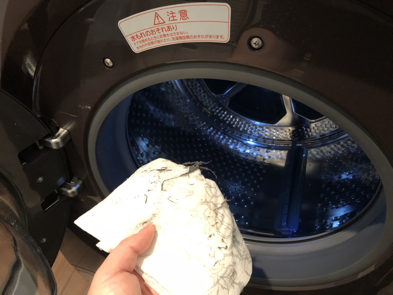 ドアパッキンの内側は、やはりホコリが溜まりやすいことを実感