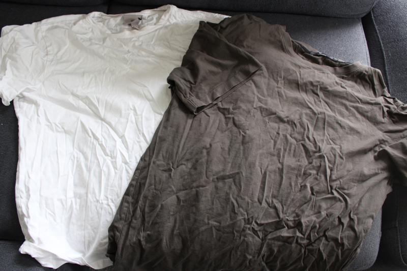 シワが多かったときの一例。このままでは着られないので、このときは洗濯し直して干しました