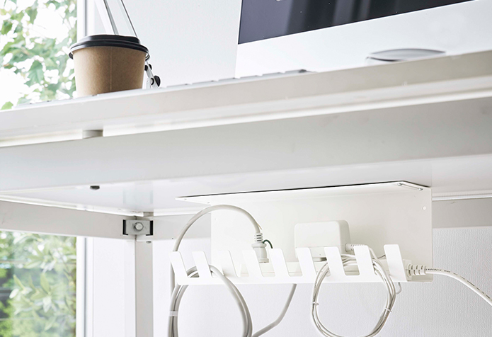 デスク下電源タップ収納ラック タワー