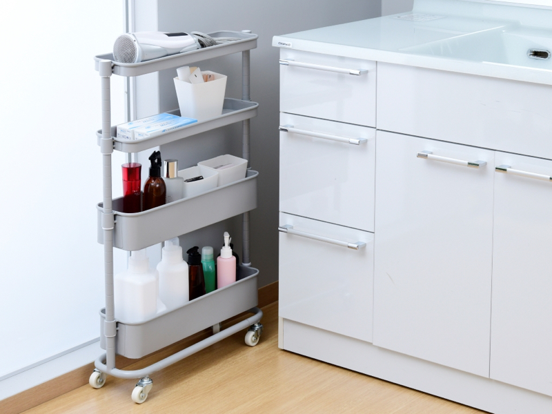 幅約16cmのスリムな収納ラック