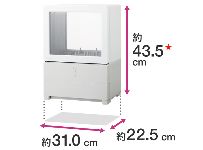 ほぼA4サイズのスペースに置ける