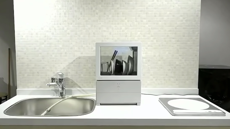 実際にシンクとコンロの間に置いたところ