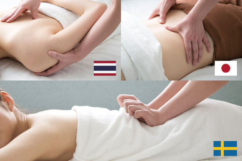 タイ・日本・スウェーデンのマッサージをイメージした3つのモードを搭載