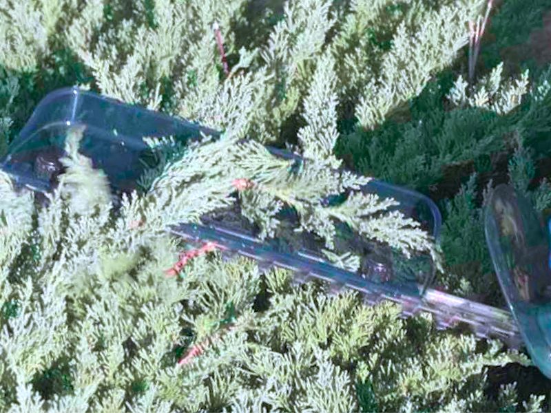 切った草木をキャッチするチップレシーバを搭載