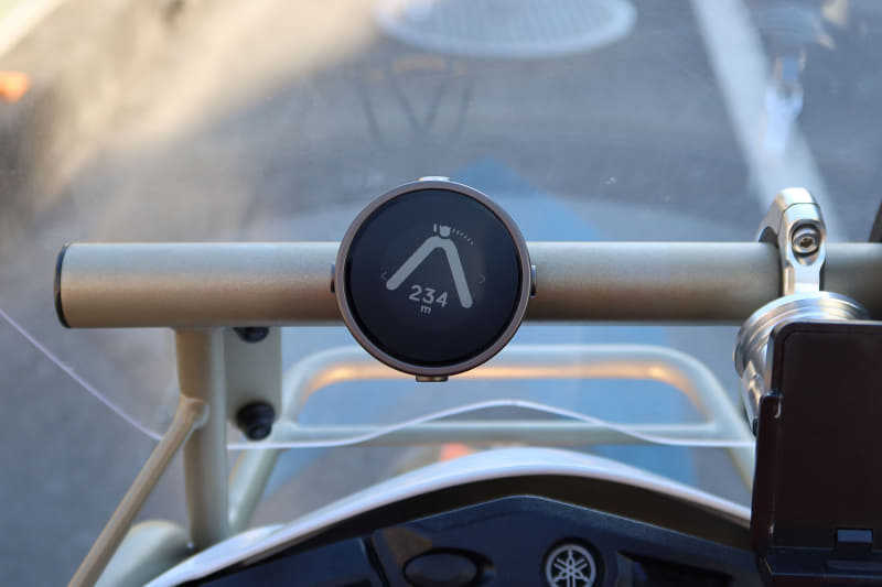 出発後、最初の曲がり角が234m先にあると知らされました。地元なので道はわかっていますが、まだ道なりじゃなかったっけ?