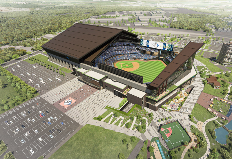 北海道ボールパークは三角屋根が開閉するだけでなく、右側の側面がすべてガラス張りなので、常に外光が入るという特殊な球場