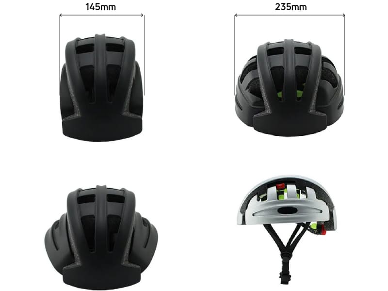 着用時は23.5cmで、収納時は約14.5cm