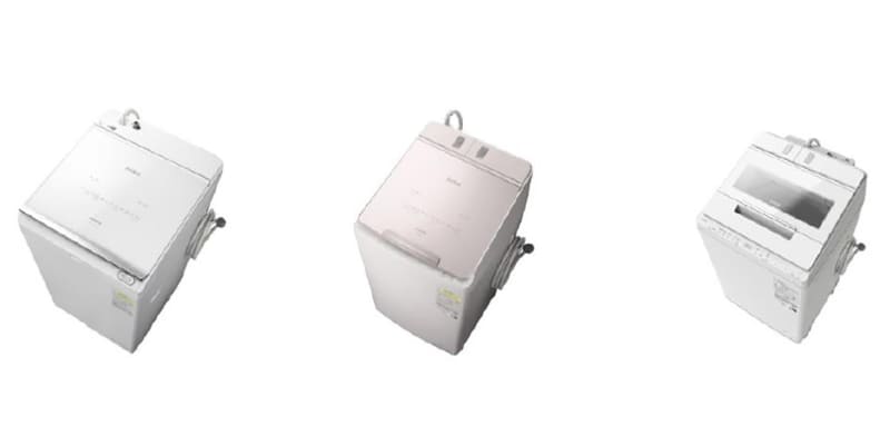 タテ型洗濯乾燥機/全自動洗濯機「ビートウォッシュ」の新モデル。左から「BW-DX120J」「BW-DX100J」「BW-X120J」