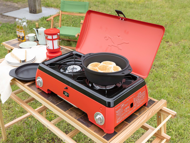 センゴクアラジンの「ポータブル ガス カセットコンロ kama-do」にも使用可能