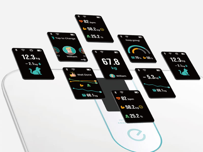 本体のディスプレイで各種の測定データを確認できる